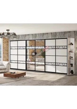 Шафа купе 5.2 м Комфорт "Модель 5" 6 х дверна колір білий