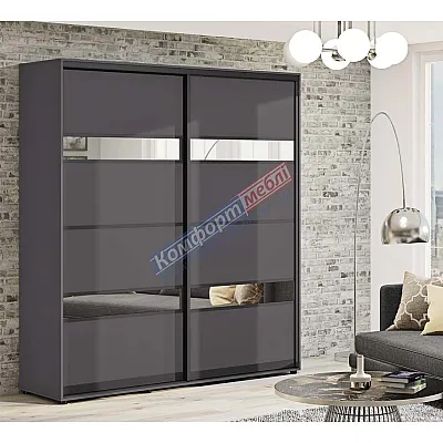 Шкаф-купе 2 м Комфорт "Модель 5" 2 х дверный графит-0