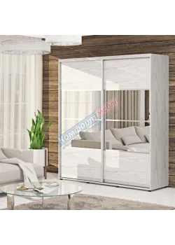 Шафа-купе 1,8 м Комфорт "Модель 8" 2х дверна дуб білений
