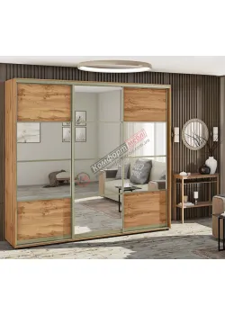Шкаф-купе 2100 мм Комфорт "Модель 8" 3 дверный дуб золотой