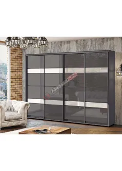 Шкаф-купе 3600 мм Комфорт "Модель 5" 4 дверный Грифель