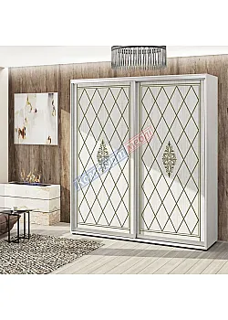 Шафа купе 1,1 м Комфорт "Венеція" глянець дводверна біла