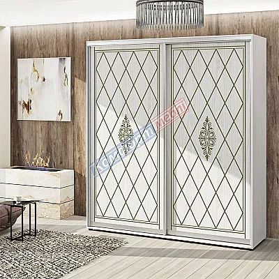 Шафа купе 1,1 м Комфорт "Венеція" глянець дводверна біла-0