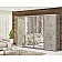 Шафа купе 2.8 метра Комфорт "ДСП" з дзеркалом чотирьохдверна бетон-2-thumb