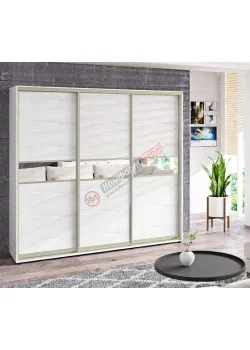 Шкаф-купе 2,6 м Комфорт "Модель 2" 3х дверный дуб беленый