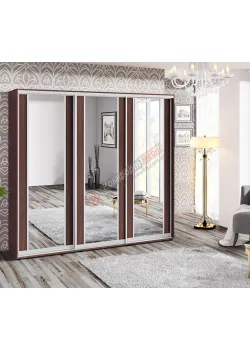 Шафа купе 2.5 м Комфорт "Модель 7" тридверна венге