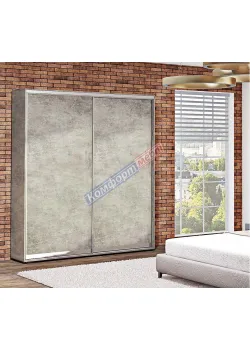 Шафа купе 110 см Комфорт "ДСП" дводверна бетон