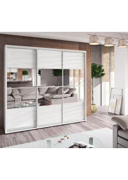 Шкаф-купе 2100 мм Комфорт "Модель 8" 3 х дверный дуб беленый