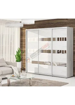 Шафа купе 2.7 м Комфорт "Модель 4" трьохдверна світла