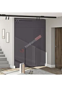 Вбудована шафа Комфорт Flex 1.5 м з фарбованого МДФ Графіт світлий