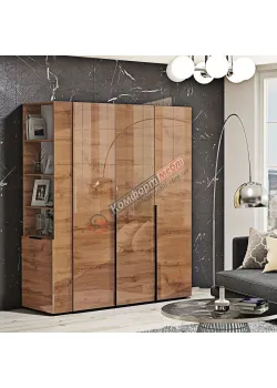 Модульна шафа Комфорт Флекс 1,2 м з ДСП фасадами Дуб золотий в вітальню