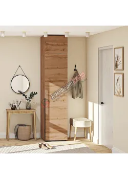 Вузька шафа Комфорт Flex 400 мм ДСП фасад Дуб Аппалачі в передпокій