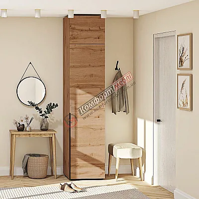 Пенал Комфорт Flex 50 см ДСП фасад Дуб золотой в прихожую-0