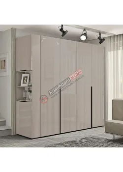 Шафа з полицями Комфорт Flex 2 м ДСП фасад Кашемір в прихожу