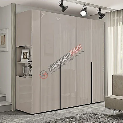 Шкаф с полками Комфорт Flex 2 м ДСП фасад Кашемир в прихожую-0