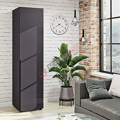 Узкий шкаф Комфорт Флекс 500 мм ДСП фасад Графит в прихожую-0