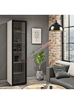 Вітрина Комфорт Flex 50 см Скло Графіт однодверна