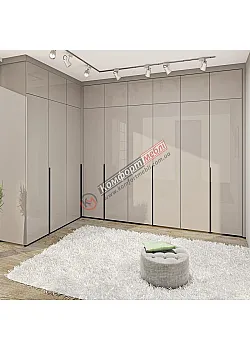 Кутова шафа Комфорт Flex з ДСП фасадами Кашемір в коридор