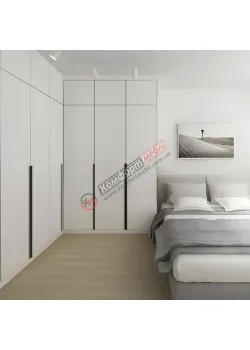 Розпашна шафа Комфорт Флекс з ДСП фасадами Біла в спальню