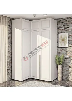 Кутова шафа Комфорт Flex фарбований МДФ Біла в прихожу