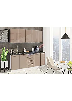 Готова кухня Комфорт Хай-тек 190 см Медовий