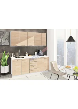 Готовая кухня Комфорт Эко 1.9 метра прямая Дуб сонома