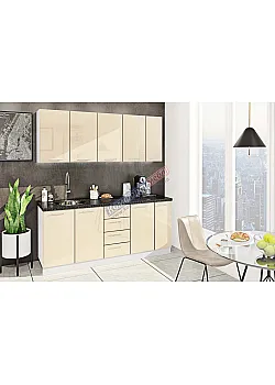 Готова кухня Комфорт Хай-тек 1900 мм Крем