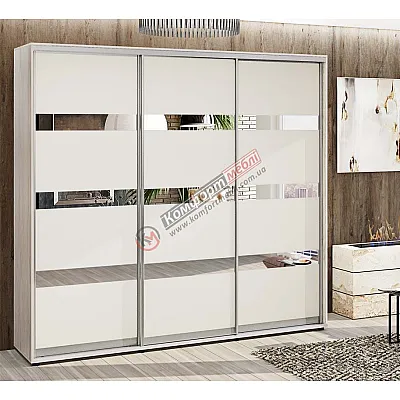 Шкаф-купе 2,2 м Комфорт "Модель 4" 3х дверный белый-0