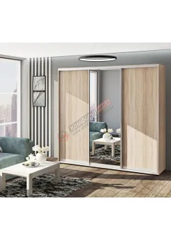 Шкаф-купе 1800 мм Комфорт "ДСП" с зеркалом 3х дверный дуб сонома