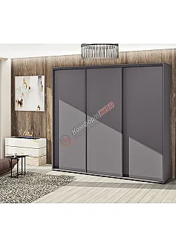 Шафа-купе 1,8 м Комфорт "ДСП" 3х дверна колір антрацит