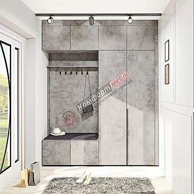 Прихожая Комфорт ВТ-4083 (2 м) Бетон светлый-0