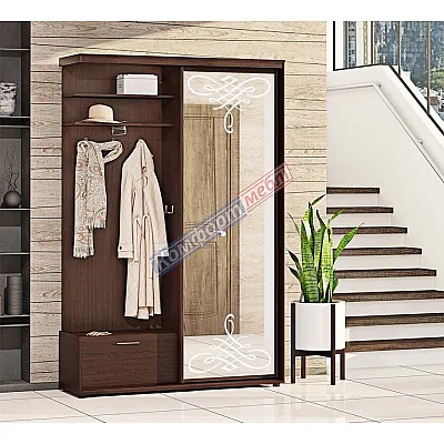 Прихожая-купе Комфорт 1,4м "ДСП" Зеркальная-0