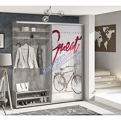 Прихожая-купе Комфорт 1,0м "ДСП" Цветная печать-0