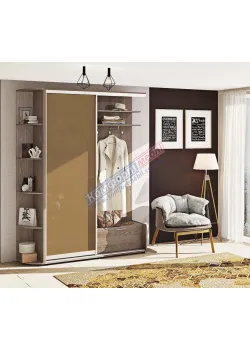Прихожа-купе Комфорт 1,0м "ДСП" Кольорове Скло