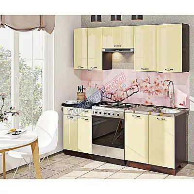 Готовая кухня Комфорт Хай-тек 2м Ваниль-0