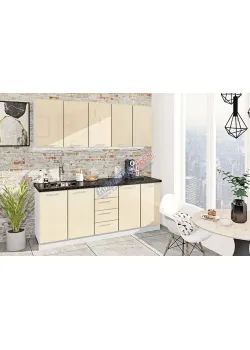 Готова кухня Комфорт Хай-тек 2,0 м Крем