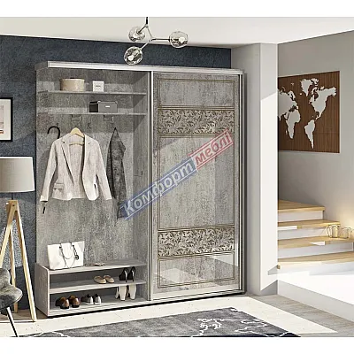 Прихожая-купе Комфорт 1,0м "ДСП" "Валенсия"-0