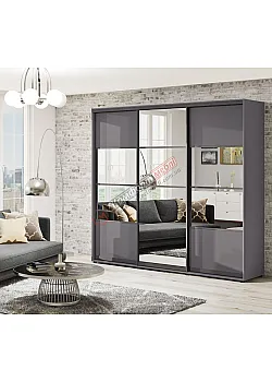 Шафа купе 2,2 м Комфорт "Модель 8" 3 дверна дуб трюфель