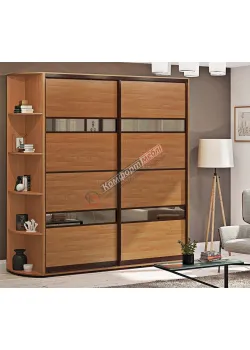 Шафа-купе 1,8 метра Комфорт "Модель 5" 2 х дверна дуб золотий