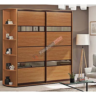 Шкаф-купе 1,8 метра Комфорт "Модель 5" 2 х дверный дуб золотой-0