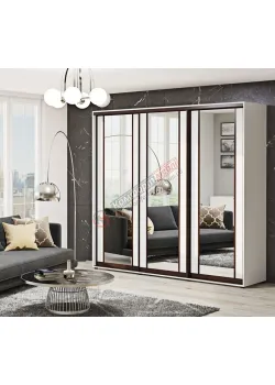 Шкаф-купе 2,3 метра Комфорт "Модель 7" 3х дверный белый