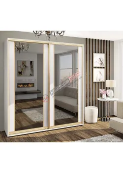 Шкаф-купе 1,2 метра Комфорт "Модель 7" двухдверный белого цвета