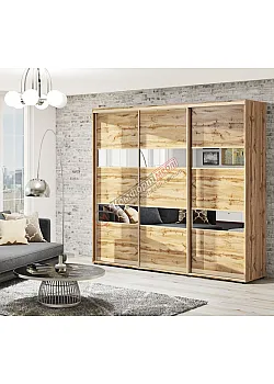 Шафа купе 270 см Комфорт "Модель 3" трьохдверна дуб аппалачі