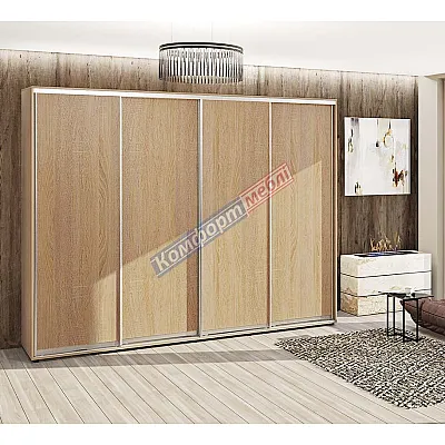 Шафа купе 3.6 м Комфорт "ДСП" 4х дверна колір дуб сонома-0