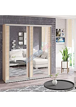 Шафа купе 2 м Комфорт "Модель 7" дводверна колір дуб натуральний