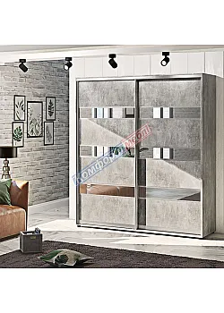 Шкаф-купе 1800 мм Комфорт "Модель 4" 2 х дверный бетон