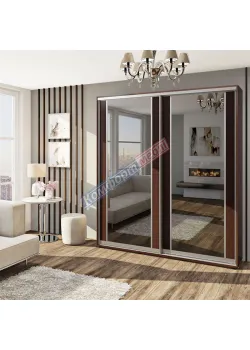 Шафа купе 100 см Комфорт "Модель 7" дводверна дуб венге