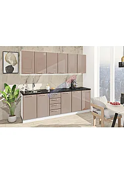 Готова кухня Комфорт Хай-тек 2,4 метра Медовий