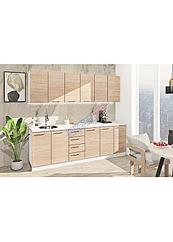 Готовая кухня Комфорт Эко 2.4 м прямая Дуб сонома