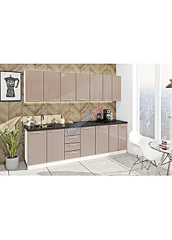 Готова кухня Комфорт Хай-тек 2.6 метра Медовий